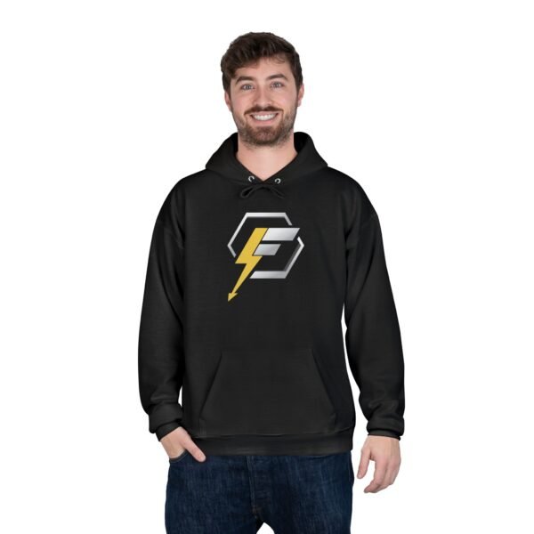 FRACTAL: Dark Black Hoodie - Image 4