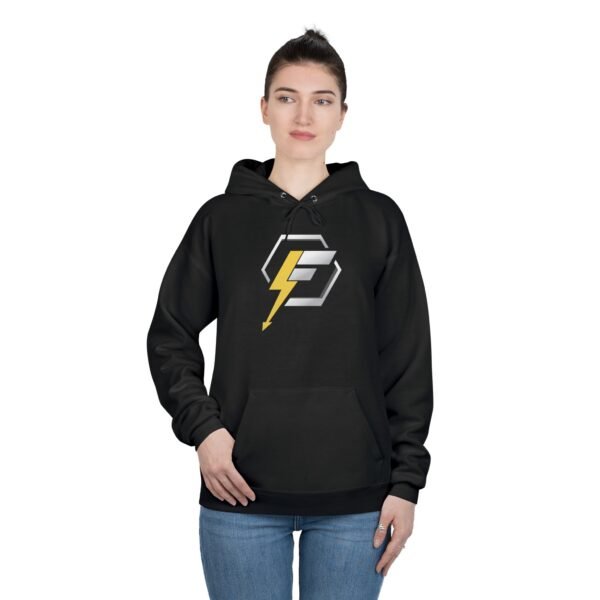 FRACTAL: Dark Black Hoodie - Image 3
