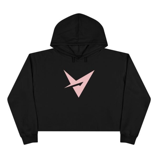 VTSN: TeaRose V Women's Black Crop Hoodie