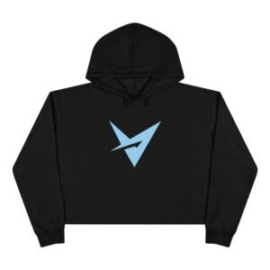 VTSN: LightSky V Women's Black Crop Hoodie