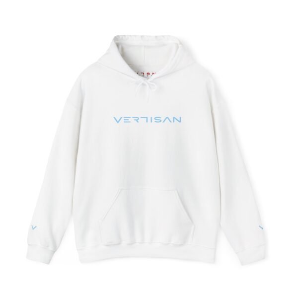 VERTISAN: SkyBlue Combo White Hoodie LTD